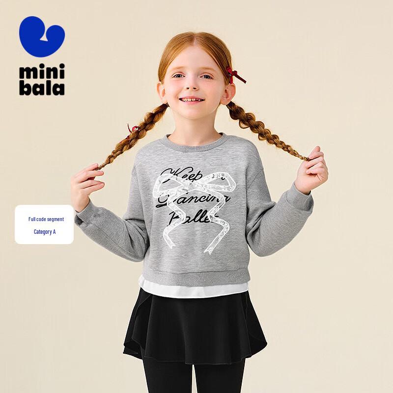 Mini Balabala Girls' Casual Crewneck Sweatshirt