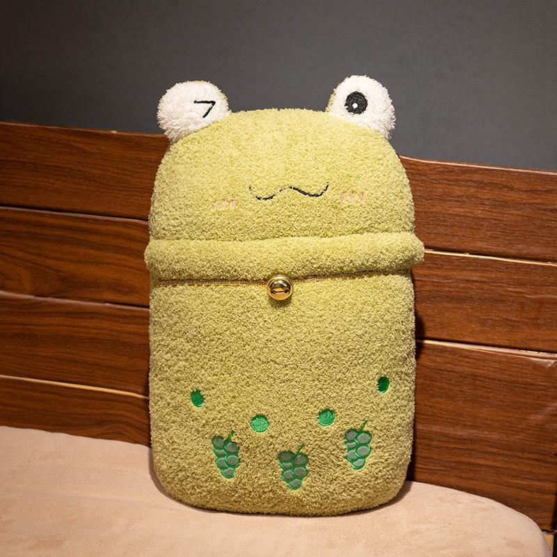 Мультяшный чай с молоком Животное Панда Лев Декоративная подушка Одеяло Плюшевая игрушка Лягушка Поросенок Кукла Офисное одеяло для перерыва на обед Кондиционер Одеяло 30 * 40cm Pillow (0.35kg)