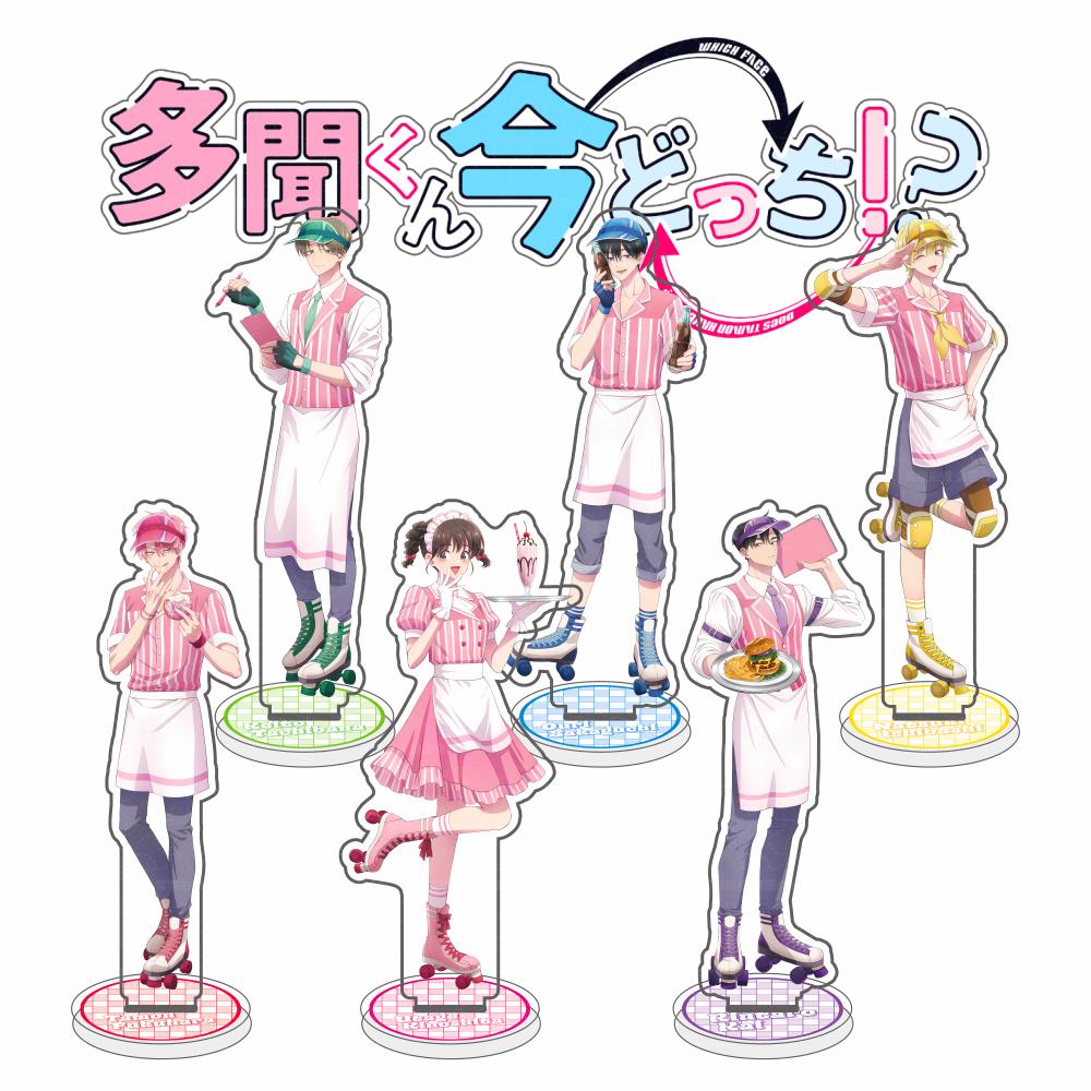 Tamon's B-Side Tamon-kun Ima Dotchi!? Acrylic Stand Keychains Fukuhara Tamon F/ACE Anime Figure Desktop Decor Collection Gifts