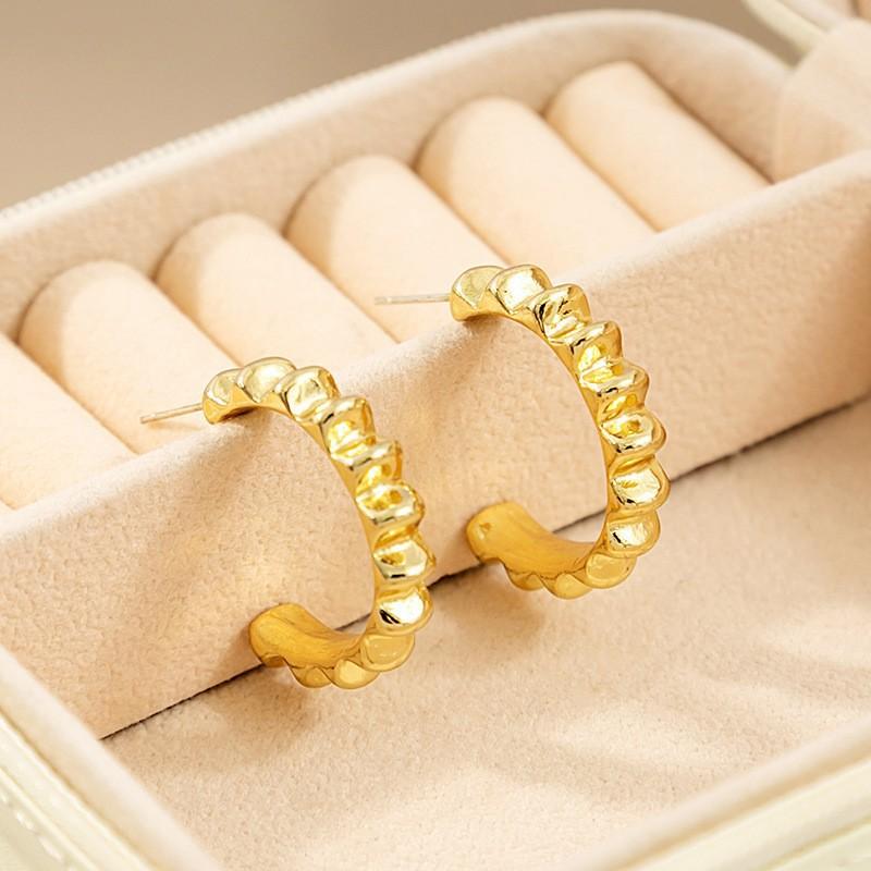 Креативные металлические геометрические серьги, Серьги-гвоздики с выраженным ретро-темпераментом, Модные серьги