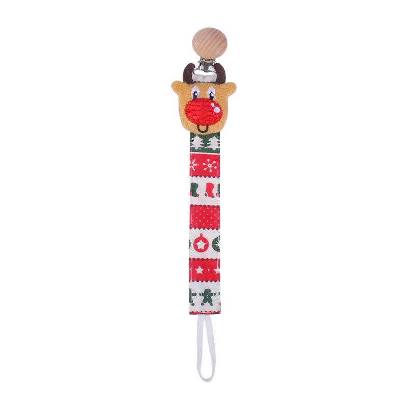Handmade Baby Pacifier Clip Chain Cotton Cartoon Style Pacifier Holder Dummy Clips Baby Christmas Gift