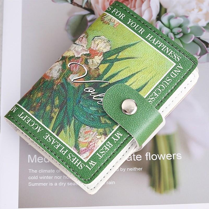 New Floral Card Bag Multiple Cards Slots ID Bank Credit Card Covers for Women Large Capacity Card Holders