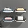 Space Saving Soap Dish Holder 1 or 2 Tiers Wall Mount Design Waterproof Surfaces Strong Adhesive Backing for Renters Bathroom