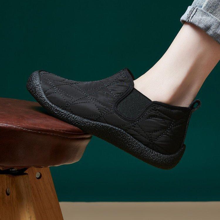 2024 winter new high-top cotton shoes soft-soled non-slip mother shoes piled thickened lightweight casual fashion snow boots