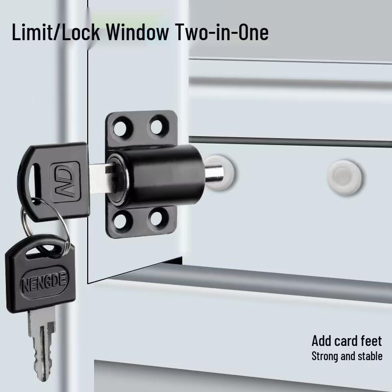 Universal Sliding Door & Window Lock, Child Safety Fastener for Plastic, Steel, & Aluminum