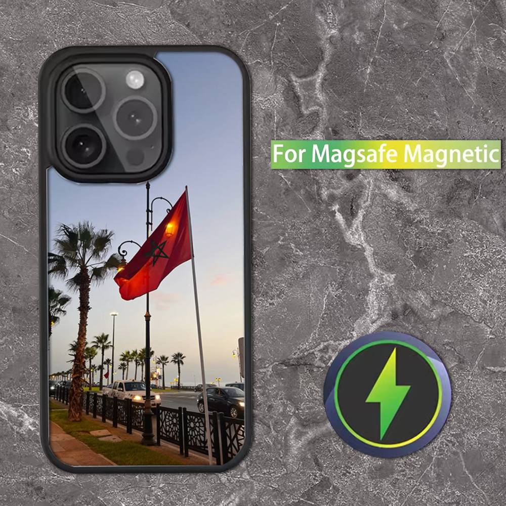 Morocco Flag PassportS Phone Case For iPhone 17,16,15,14,13,12,11,Pro,Max,Plus,Mini,SE4,E Magnetic For Magsafe Wireless