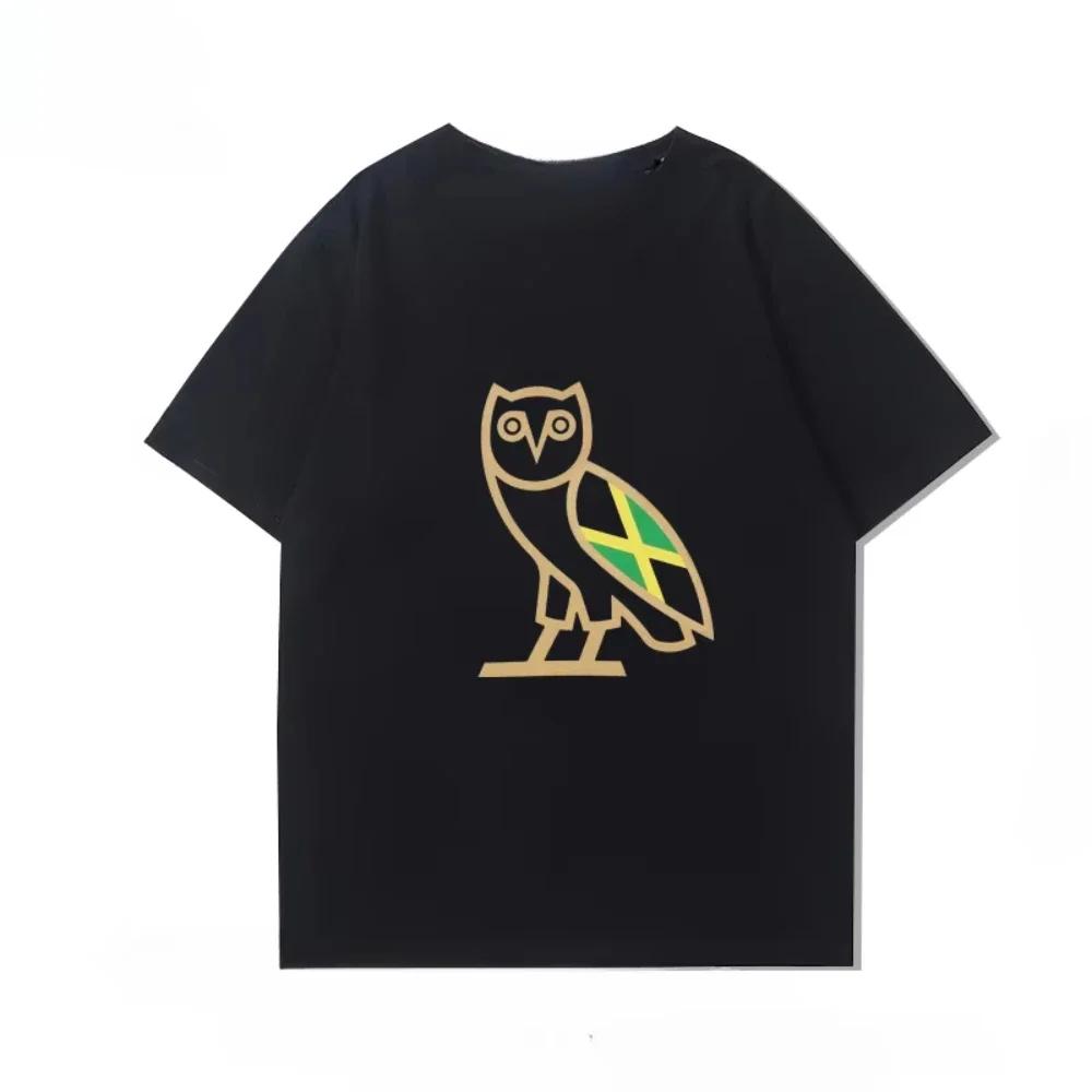 2025 New Drake Short Sleeve Print Tshirt Album Hip Hop Rap Rap American Mens and Womens High Street Summer Cotton Clothes