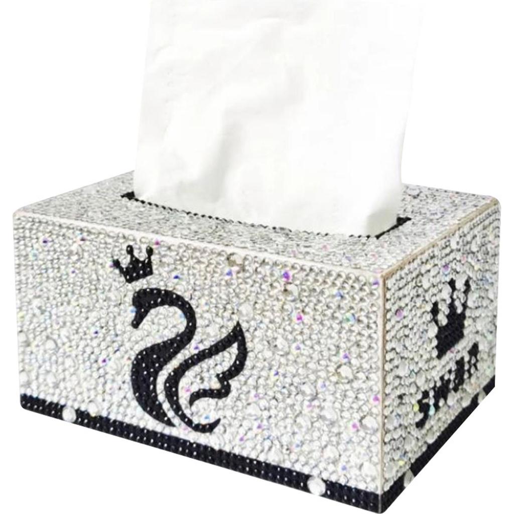DIY Diamond Painting Square Tissue Box Rhinestone Drawing Art Tissue Dispenser