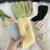 Sane Autumn and Winter Plush Women's Socks Plush Stockings Thickened Imitation Mink Animal Embroidery Medium Tube Tide Socks