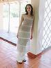 HUNCH Hand Embroidered Silk Layered Dress