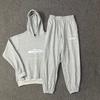 Corteiz Classic Series Ship Print Logo Thin Plush Loop Hooded Sweater, Trendy Men's and Women's Casual Sweatpants