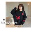 XHK2568 Plus Size Women's Winter Sweater - Hollow Out Butterfly Design, Soft and Cozy