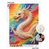 Pearl Art Painting Home Wall Decor Chinese Dragon Pearl Gemstone Painting Picture Crafts Adult/Beginner Gift Creative Home Decor Unframed