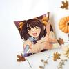 Gentle Art SSuzumiya Haruhi No Yuuutsu Cushion Cover Washable Linen Pillowcase Soft  for Daily Sofa Bed Home Room Decor