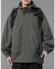 OKJCON Ensfarvet Plussstørrelse Herre Høst/Vinterfrakk, Casual, Business, Stilig, (3XL, Grønn)