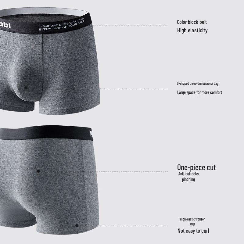 Oudifen Couple's Cotton Antibacterial Underwear