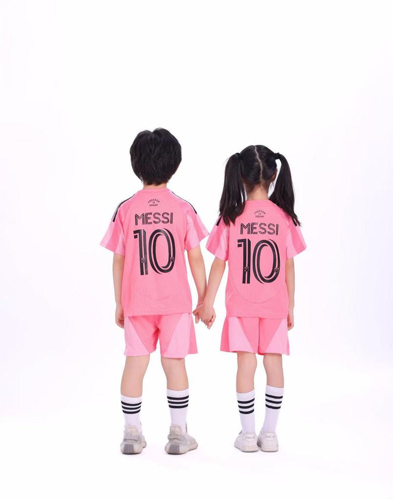 2025-26 Miami Home Pink Messi #10 Soccer Jersey, Kids & Adults Sizes 14-3XL