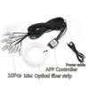 10 In 1 RGB LED Car Interior Neon EL Fiber Optical Strip Light Atmosphere Lamp