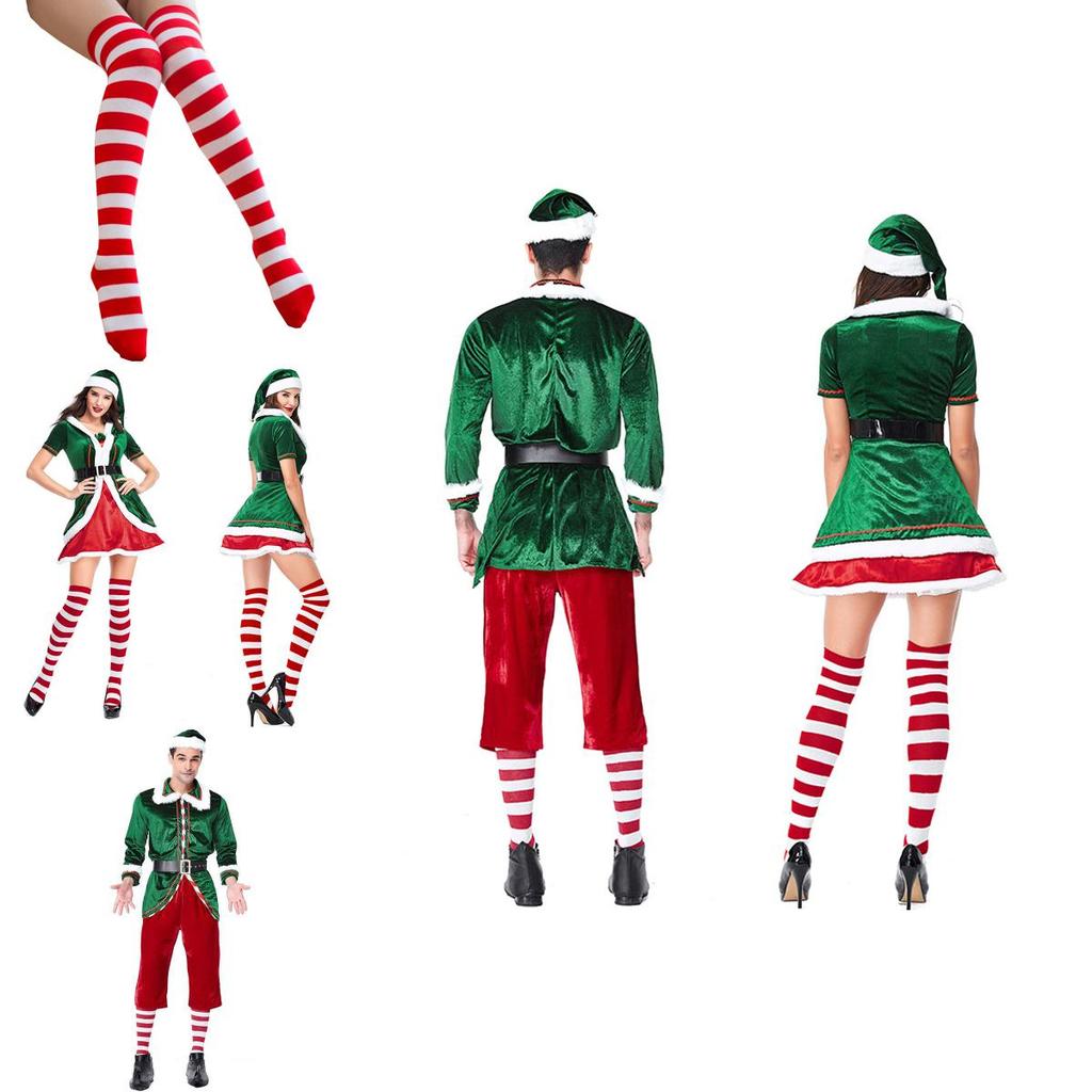 Şenlikli Partiler İçin Lüks Yetişkin Noel Kardan Adam Yardımcısı Elfi Cosplay Kostümü