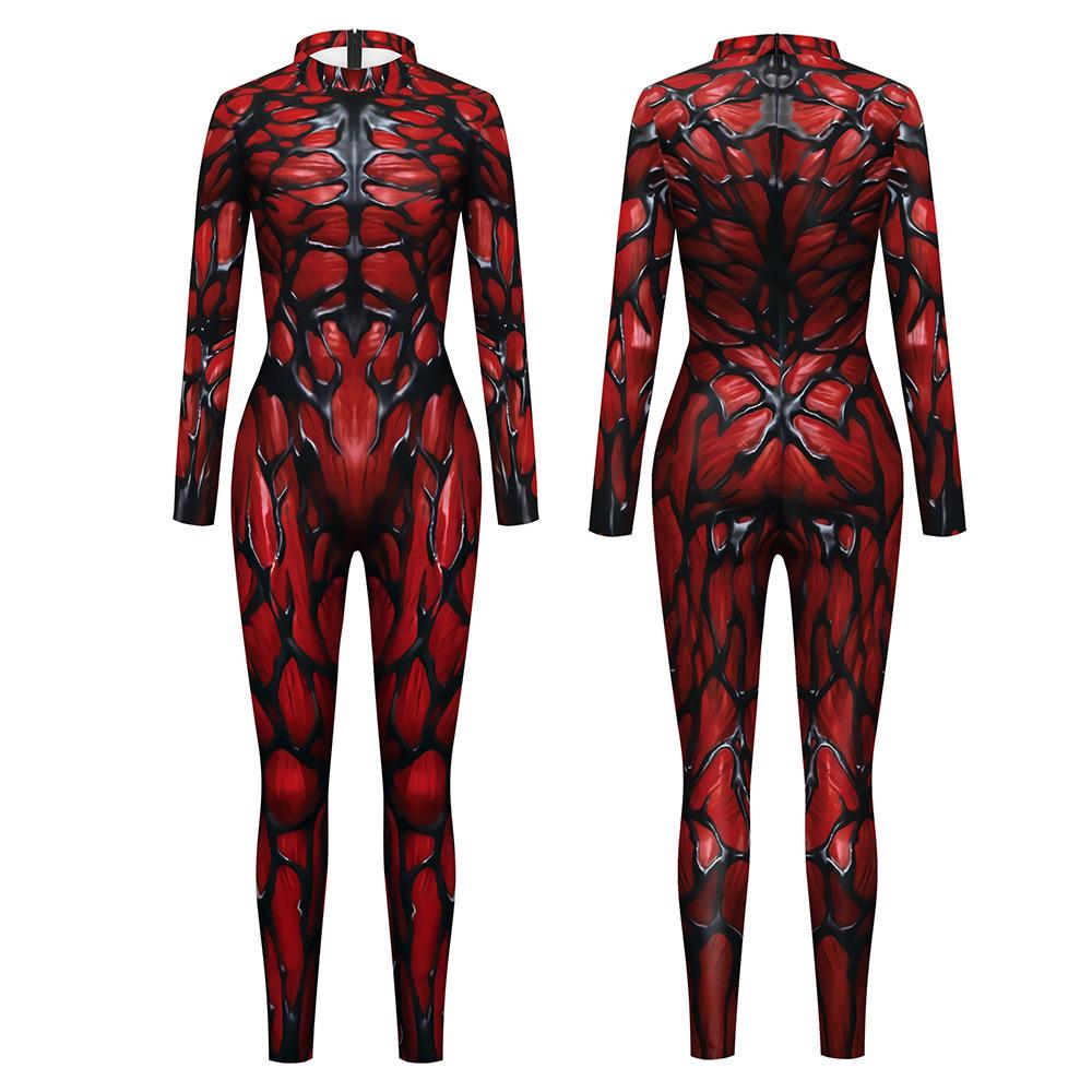 European & American Style Venom 3D Cosplay Unisex Jumpsuit