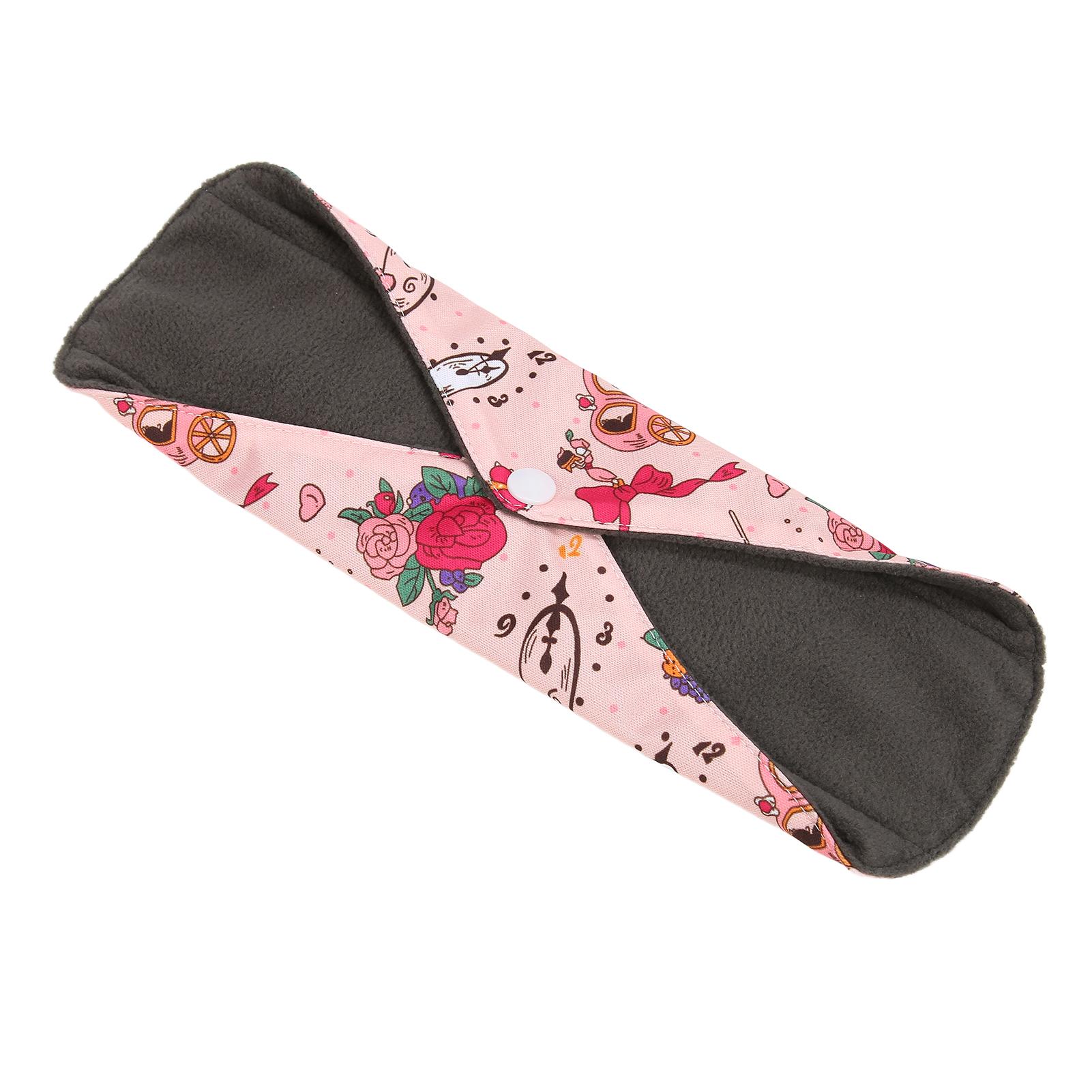 

2Pcs Bamboo Charcoal Cloth Menstrual Pads Reusable Washable Charcoal Bamboo Mama ClothM14