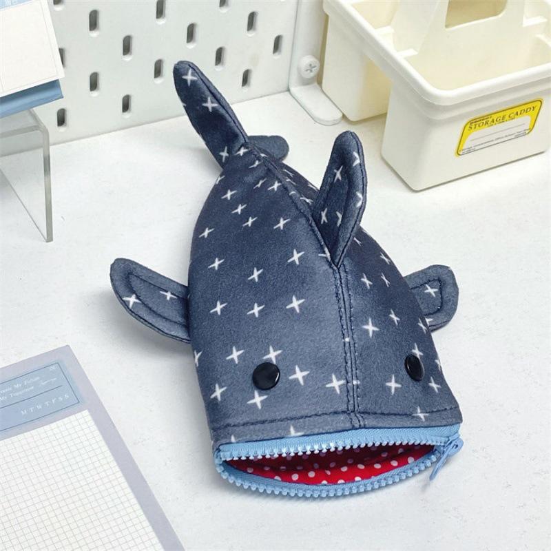 New Cute Shark Pencil Case Large Capacity Multi-functional Stationery Box Ins Style Pouch For Boys & Girls