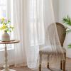 Hollow Lace Jacquard Hook Curtain Finished Gauze Curtain Living Room Balcony Bedroom No Punching
