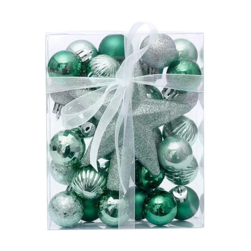 3CM/30PCS Tree Top Star & Small Ball Ornament Set - Holiday Christmas Decoration Gift Box