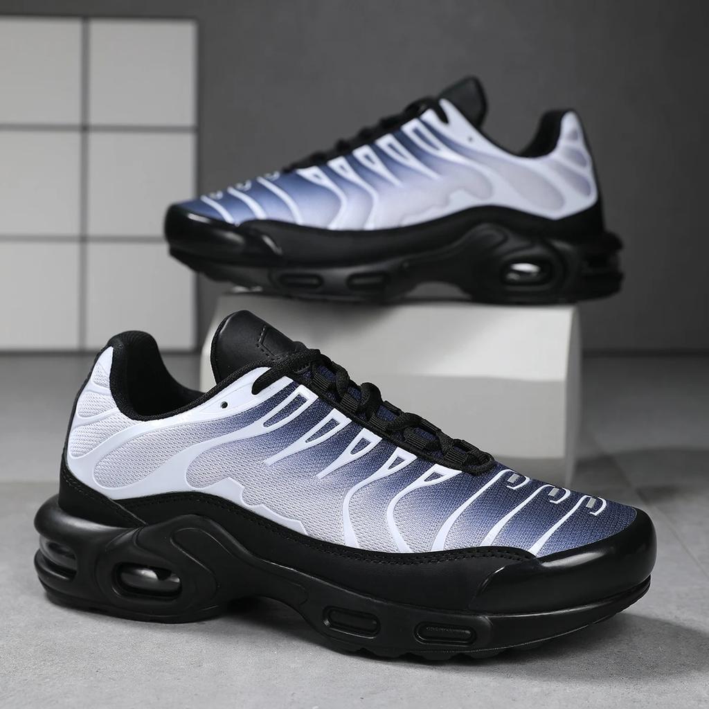 Mesh Lace-Up Ultra-Light Running Shoes Air Cushion Breathable Mesh Casual Sports Shoes for Men and Women