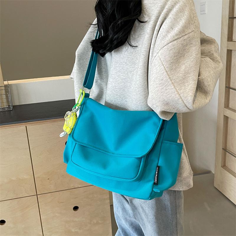 Women's School Messenger Bags For Women Shoulder Ladies Designer Handbag Solid Large Capacity Casual Canvas Shoulder Female Bags