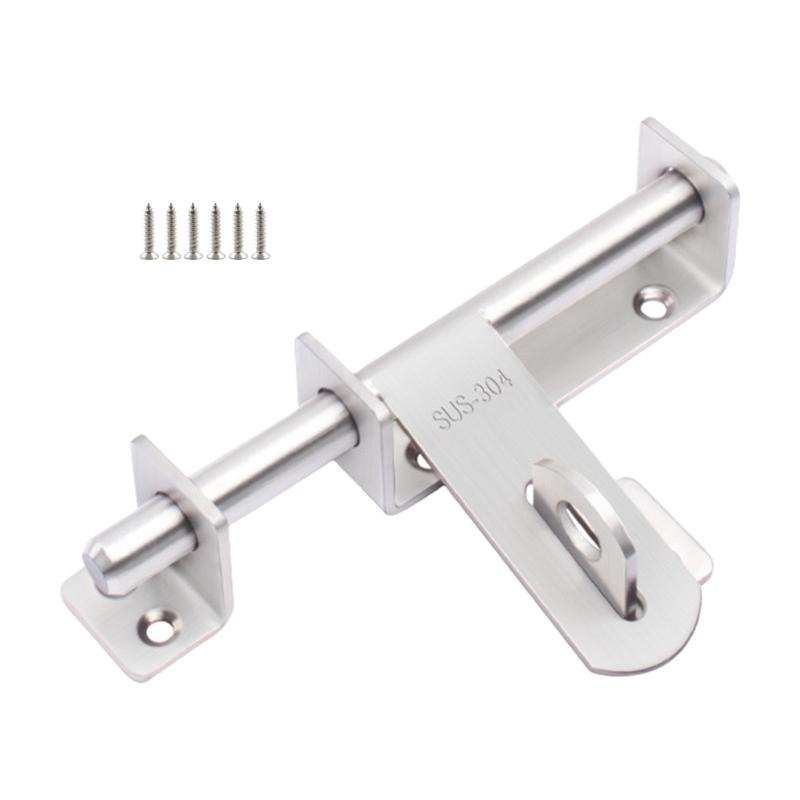 

Stainless Steel Door Lock Sliding Bolts Latches Hasp Hardware Door Safety Door Lock With Installation Accessories 6 inch