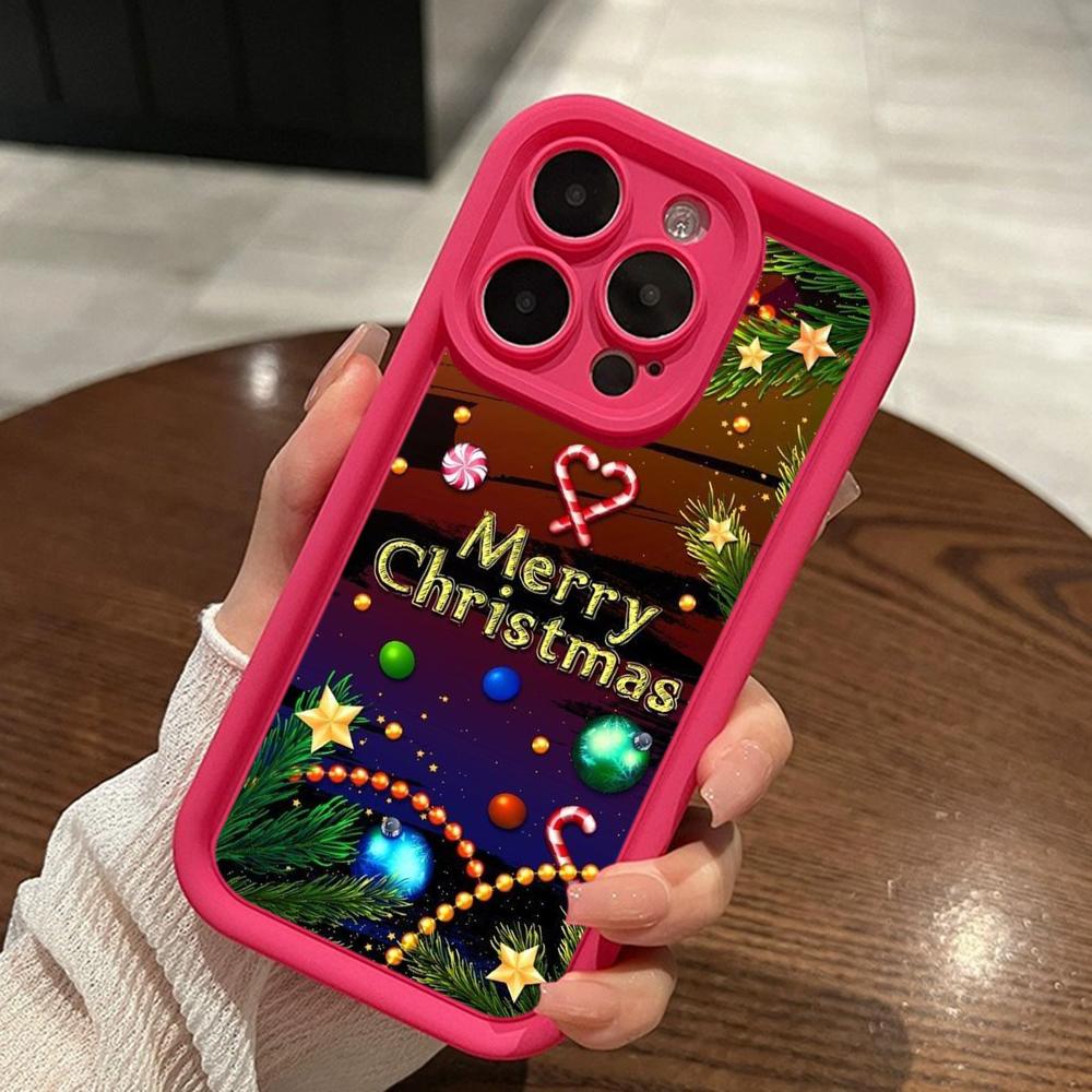 

Чехлы для телефонов Ae119 Merry Christmas Santa art design для iPhone 16 14 13 11 Pro Max 15 7 8 6 Plus 12 mini XR XS Max SE Angel Eye Ladder Protective Cover for iPhone 16 Pro Max