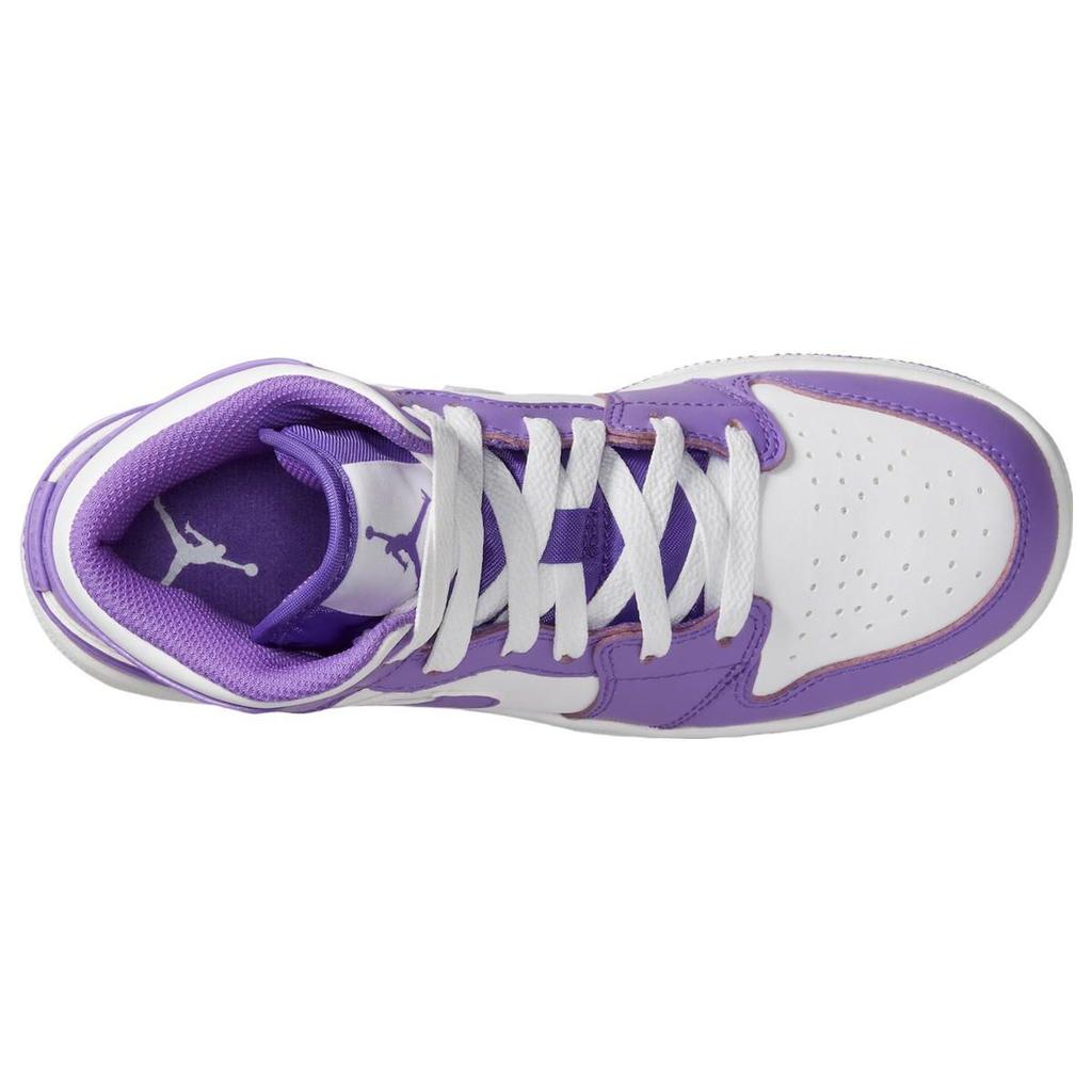 Air Jordan 1 Mid GS Purple Venom Kids Sneakers White DQ8423-511
