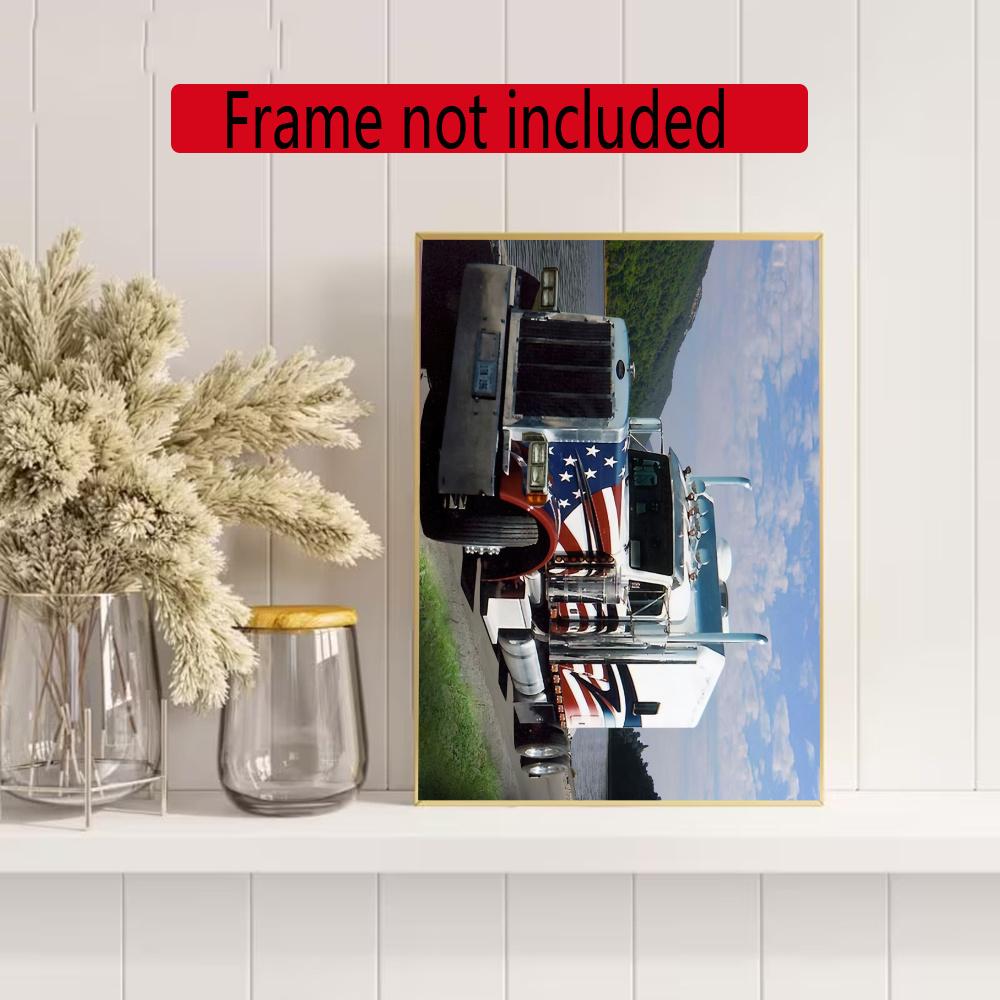 Kenworth 5D Diamond Painting Round Diamond Rhinestones Mosaic Diamond Embroidery Wall Paintings Rhinestones Gift Frameless