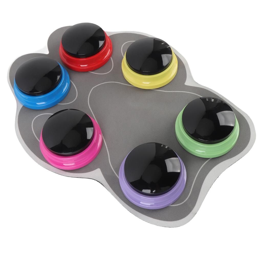 6pcs Dog Communication Buttons Interactive Cat Dog Talking Buzzers Set Pet Training Buttons with