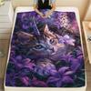 1Pc Cartoon Print Flannel Blanket, High Quality Comfortable for All Seasons, Home Decor, Warmth and Comfort, Perfect for Christmas Birthday Gift