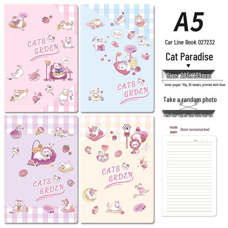 Thread-bound A5 Anime Creative Notebook - Student Diary and Stationery Book