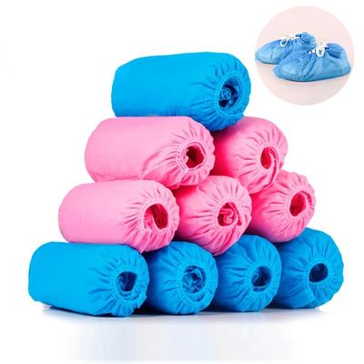 100pcs/Bag Disposable Anti-Slip Shoe Covers, Breathable Dustproof Elastic Band Non-Woven Fabric Overshoes.