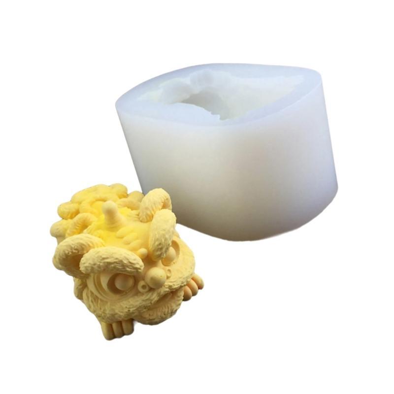 J0MC 3D Lion Silicone Pastries Molds for Mousse Cake Dessert Baking Treat Molds for Puddings Pastry Jellies and Soap Making