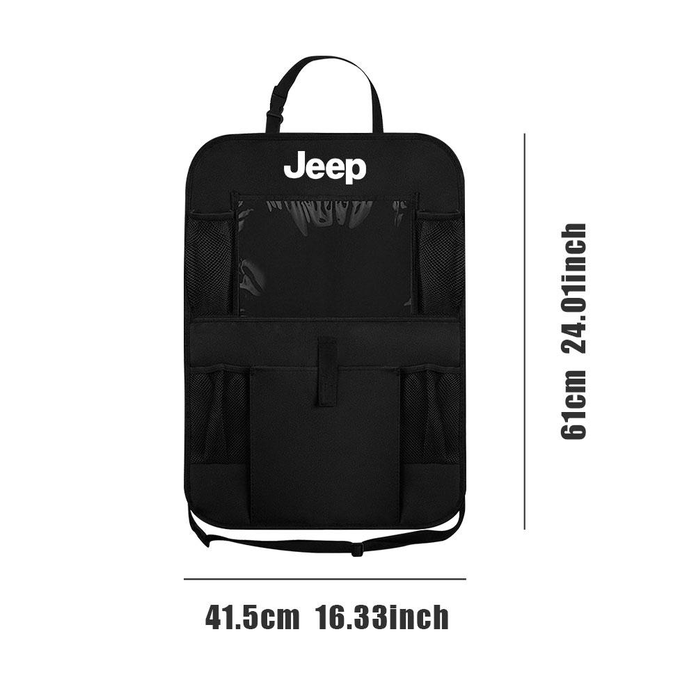 CYKVUD1 Auto Styling Car Back Seat Organizer Storage Box Decorative For Jeep Renegade JK Patriot Wrangler Cherokee Compass GrandCherokee