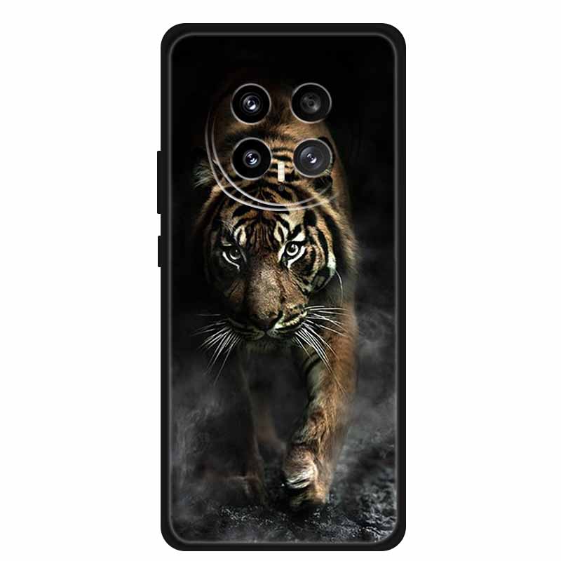 For Honor Magic8 5G 2025 Phone Case 6.58" Tiger Lion Cats Soft TPU Black Silicone Back Cover For Honor Magic 8 Fundas Shockproof