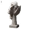 Resin Silence Is Fashion Gold Sculpture Party Home Statuette Figurine Craft Decoration Office Home