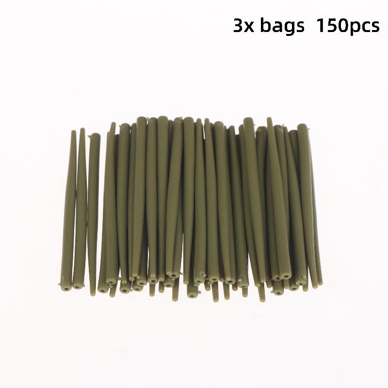 New 50/150Pcs Carp Fishing Rig Anti Sleeves Terminal Carp Fishing Accessor Anti Winding Hook Sleeves Aligner Positioner Tubes