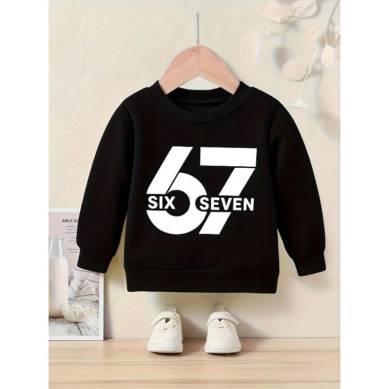 Kids Sweatshirt Crew Neck Sweatshirt - Funny Design, Long-Sleeved Casual Streetwear Style, Comfortable Wear All Year Round