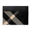 Burberry Decorative Jacquard Fine Wool Check Four Card Slot Cotton Card Holder Men Card Holder Black White 80895081