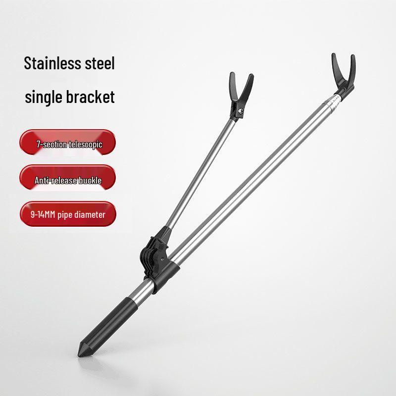 Stainless Steel Two-in-One Fishing Rod Holder & Ground Stake Stand