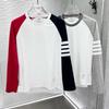 Unisex Colorblock Crew Neck Long Sleeve T-Shirt