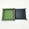 PU Leather Valet Trinket Folding Tray Collapsible Phone Key Wallet Coin Desktop Storage Sundries Box Bins Accessories