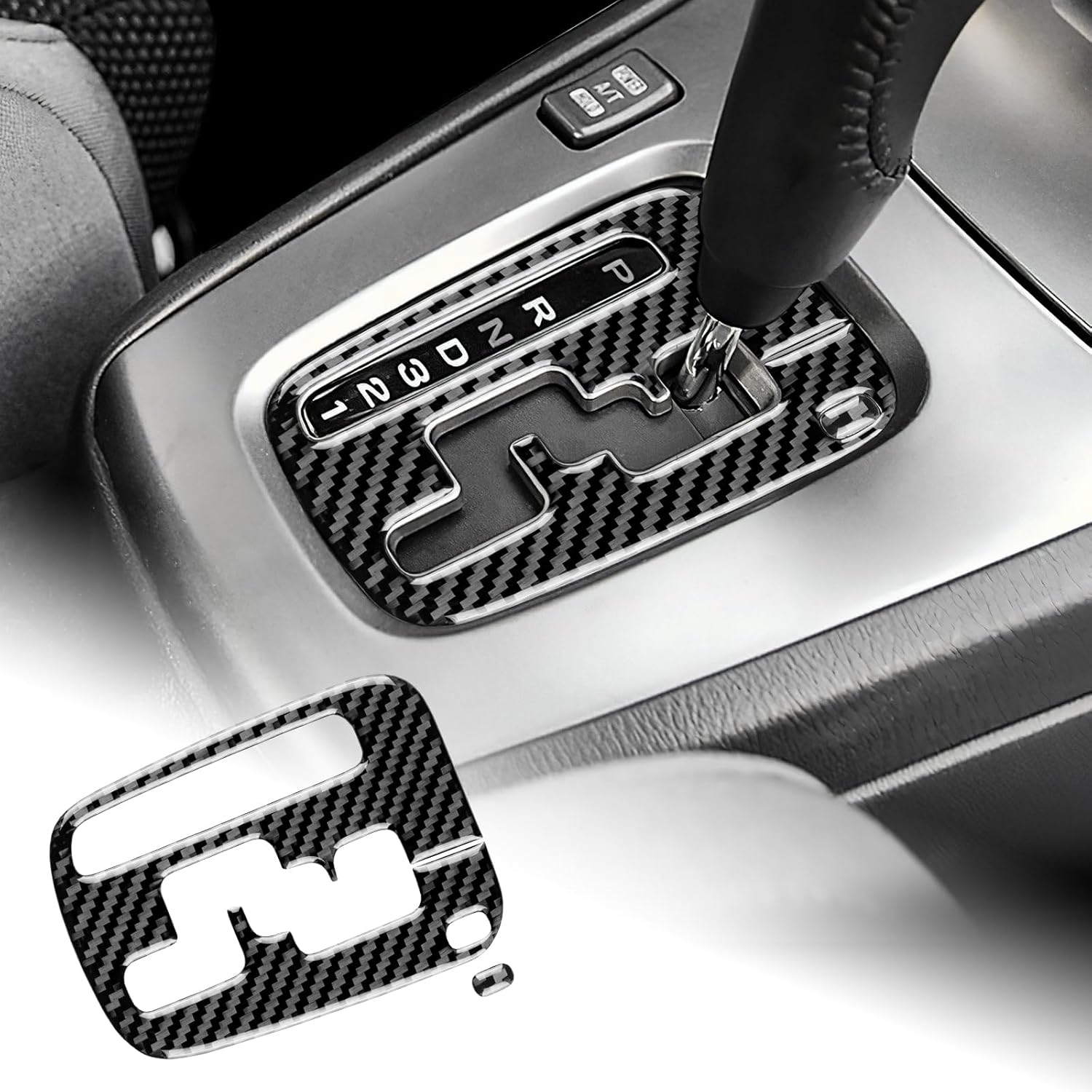 

AIRSPEED for Subaru Impreza 2005 2006 2007 Center Air Vent Outlet Frame Cover Carbon Fiber Center Console Interior Trim Accessories, Black Gear Shift Inner Frame Bl