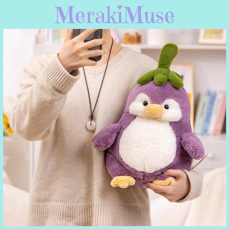 Penguin Plush Eggplant Toy Cartoon Cute Soft Fill Doll Children Gift Festival